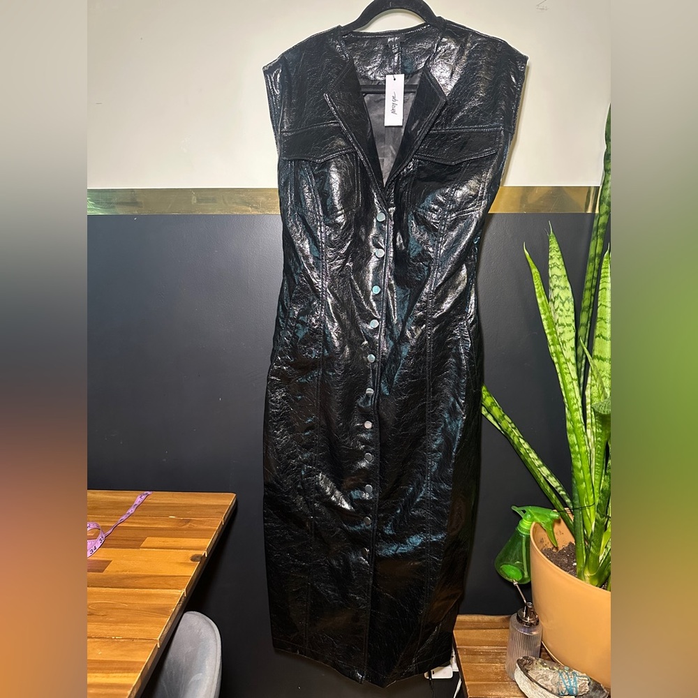 Nasty Gal Shiny Black Faux Leather Jacket